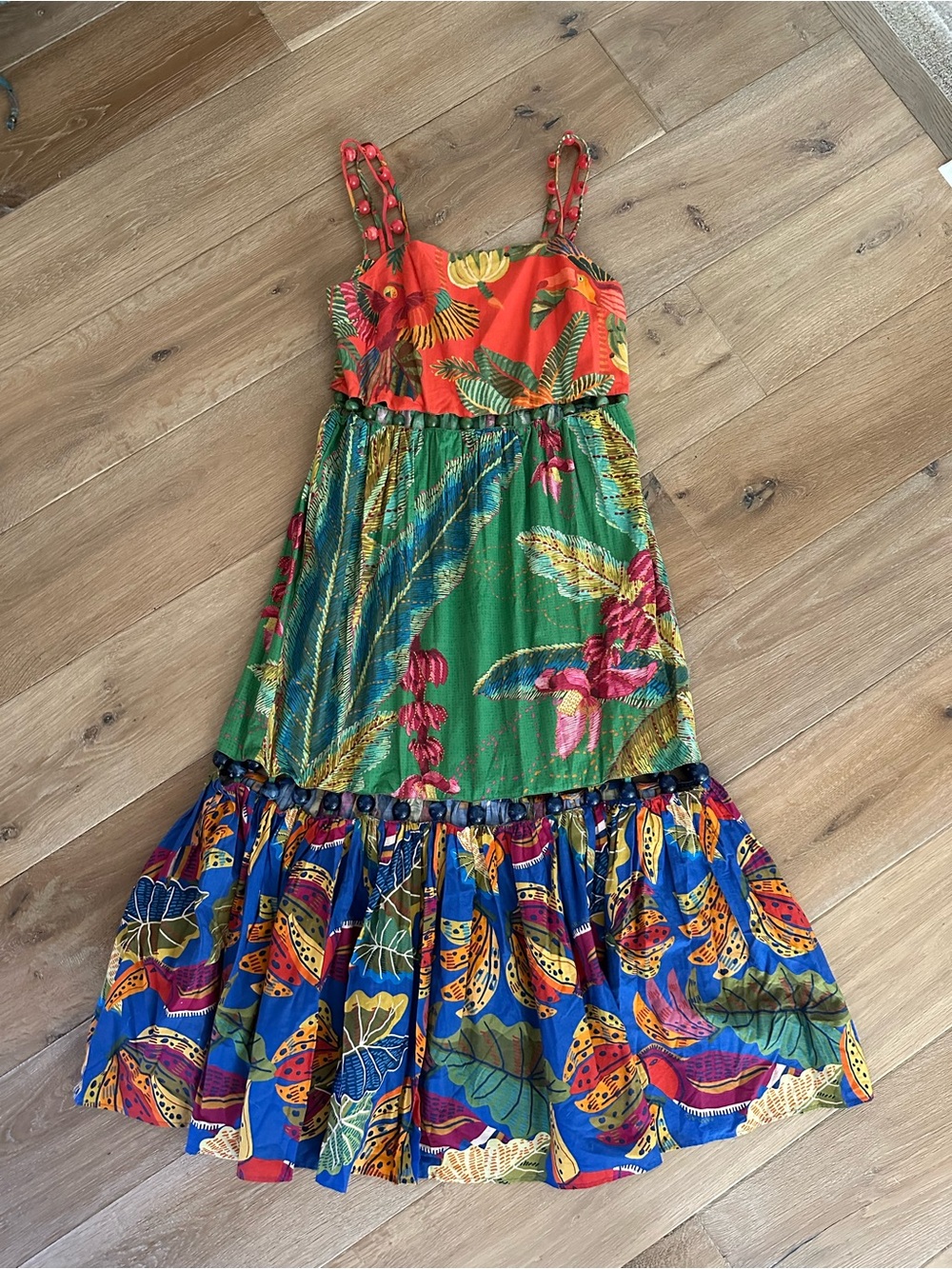 New without Tags Farm Rio Mixed Print Maxi Dress - Picture 9 of 11